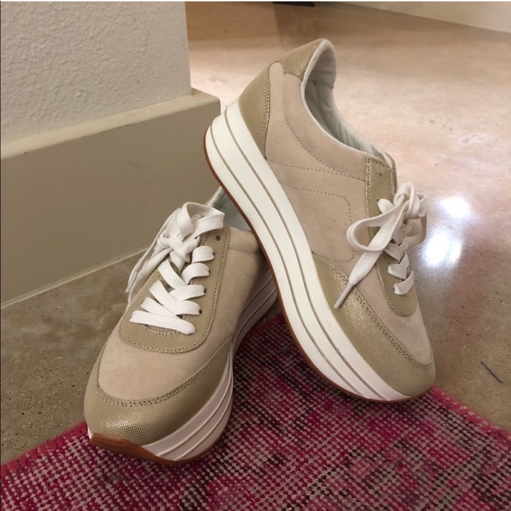 Zara Basic Chunk Heeled Tennies - worn once - 8